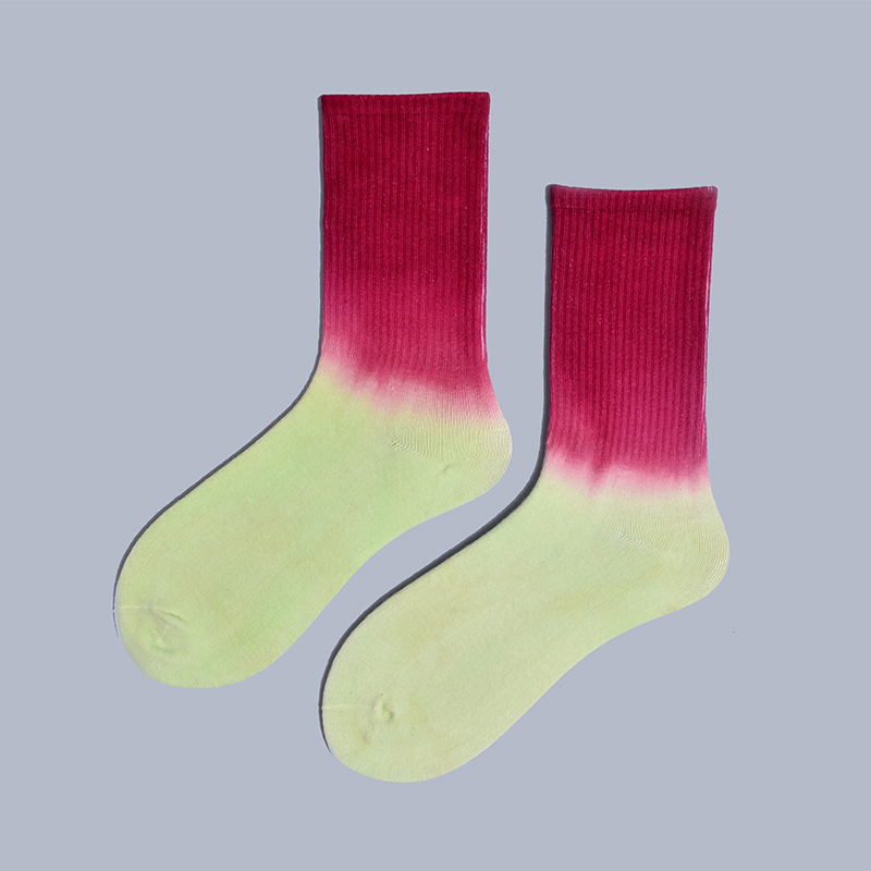 Tie Dye Socks Crew Socks Female Socks Tide Students Cotton Socks Couple Socks